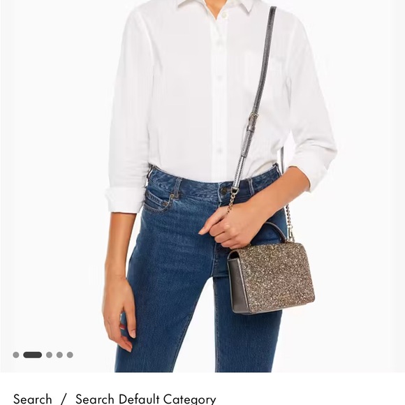 NWT KATE SPADE Maisie WKRU5692 Laurel way glitter gunmetal (031) bag - Picture 6 of 7